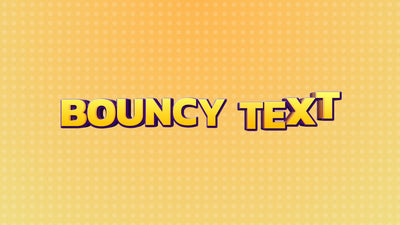 Cartoon Extrude 3D Look Bouncy In Text Title Intro