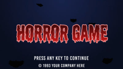Horror 8 Bit Game Flying Bats Grunge Title Intro