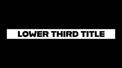 Clean Modern Bouncing Lower Third Title