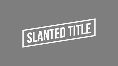 Slanted Urban Simple Text Intro Kinetic Typography 60fps