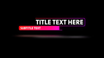 Neon Glow Bright Green Gradient Lines Simple Lower Third