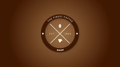 Warm Hot Coffee Bar Cafe Brown Bean Animated Emblem Title Card