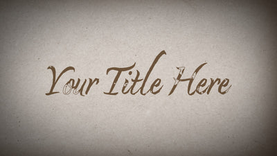 Paper Handwritten Title Intro