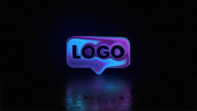 Modern Shiny Glow Metal Noise Logo Reveal