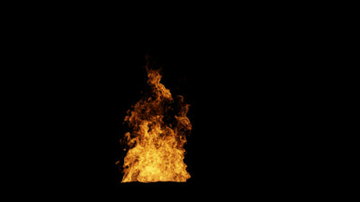 Flame Burning Hot Ground Fire 04