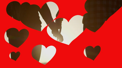 Romantic Love Couple Red Passion Kiss Hand Drawn Transition 03