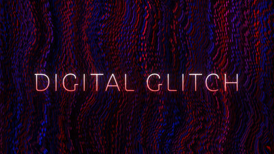 Glitch Digital Grunge Chromatic Text Gradient Title Intro