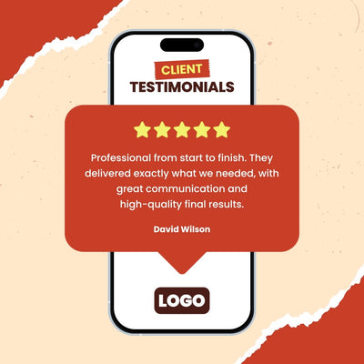 Mobile Testimonial Review Clean Tear Paper Modern 2
