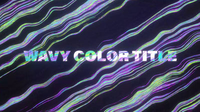 Wave Colors Diagonal Title Intro Logo Reveal