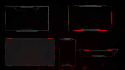 Sci-Fi Border Outline Element Pack 02