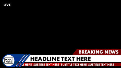 Full Screen Live News Overlay Variation 07