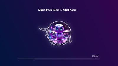 Music Song Single Sound Reacting Wave Promotion Card 01