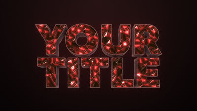 Ruby Gemstone Shiny Text Title Intro