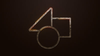 Grunge Laser Metal Steel Icon Hard Logo Reveal