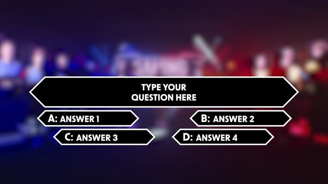 Quiz Television Show Gameshow TV Trivia Visual Animated Elements 02