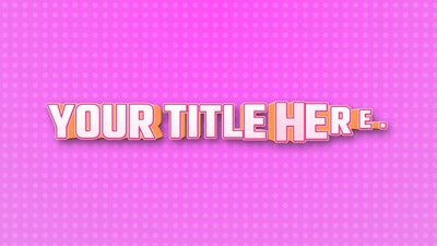Cartoon Bouncy Text Fun Outlined Title Intro