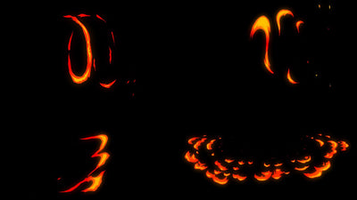 Stylized Flame Fire Overlay Animated Hot Pack 04