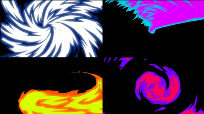 Hand Drawn Fire Element Transition Smooth Anime Epic Pack 02