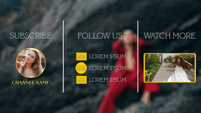 Social Media Video End Screen Modern Trendy Outro 02