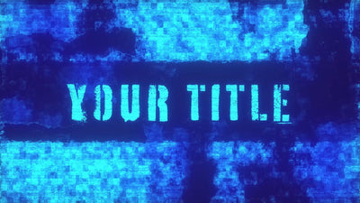 Glitching Duotone Grunge Blocky Distorted Text Title Intro