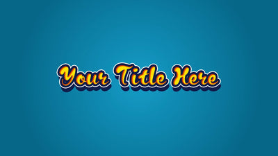 Funny colorful cartoon title