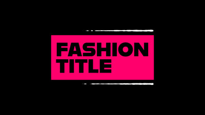 Fashion Trendy Kinetic Typography Title Intro Lines