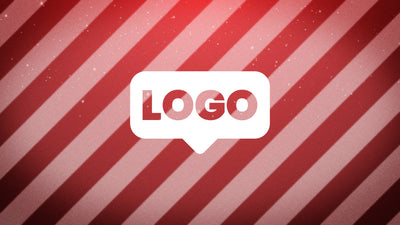 Christmas Sugar Candy Cane Snow Logo Reveal