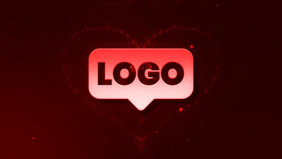 Valentine Particles Heart Logo Reveal
