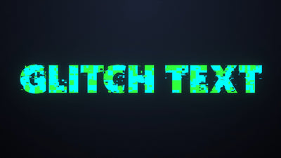 Text Glitch Distort Glow Transition Change Title Intro