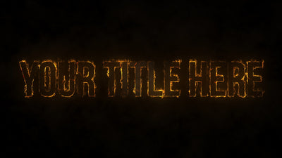 Lava Fire Heat Coals Text Title Intro