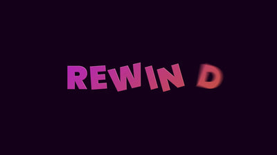 Rewind Text Modern Gradient Rotate In Sticker