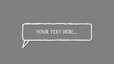 Balloon Text Message Bubble Pop Up Title Intro Variation