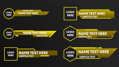 Sci-Fi Futuristic Lower Third Titles Mega Bundle Glowing Lines