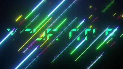 Neon Glow RGB Slanted Cool Title Intro