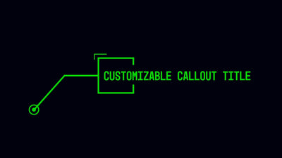 Callout Pop Up Modern Title Overlay Element 02