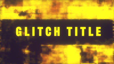 Glitching Duotone Grunge Blocky Distorted Text Title Intro Variation 02