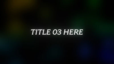 Old School Light Leak Tripple Title Move Intro Opener