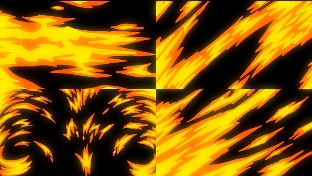 Hand Drawn Fire Element Transition Smooth Anime Epic Pack 04