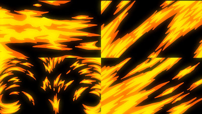 Hand Drawn Fire Element Transition Smooth Anime Epic Pack 04