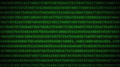 Encrypted Data Hack Full Screen Numbers Background