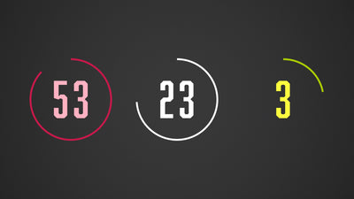 Minute Countdown 60 seconds Stopwatch Circle Animation Infograpic