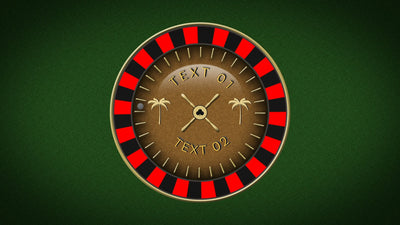 Casino Roulette Rotating Color Animated Emblem Intro Title