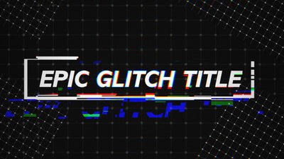 Glitch RGB Grid Modern Urban Strobe Title Intro