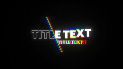 RGB Glitch Delay Echo Effect Modern Trendy Title Intro