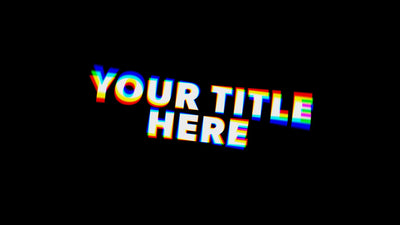 RGB Epic Clean Simple Text Glitch Effects Intro Animation