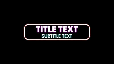 Neon Sign Glowing Color Board Variation 01