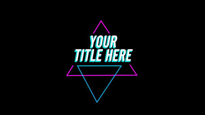 Glitch RGB Bright Color Neon Flashy Text Emblem Solo 03