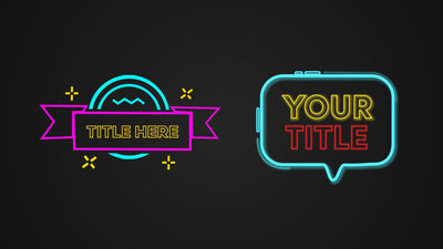Neon Glowing Sign Text Light Panel Lower Third 02