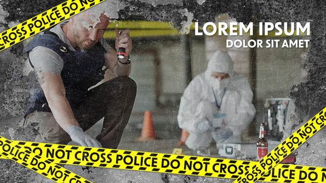 Police Search Detective Case Tape Grunge Slideshow 01