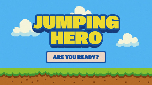 Speed Pixel Art Game Intro Screen Ready Button Fast Blue Title